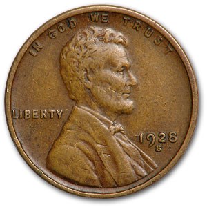 1928-S Lincoln Cent XF 1928-S Lincoln Cent XF
